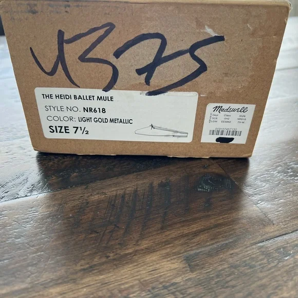 Madewell Metallic Gold Ballet Mules with Bow Detail - Picture 4 of 4